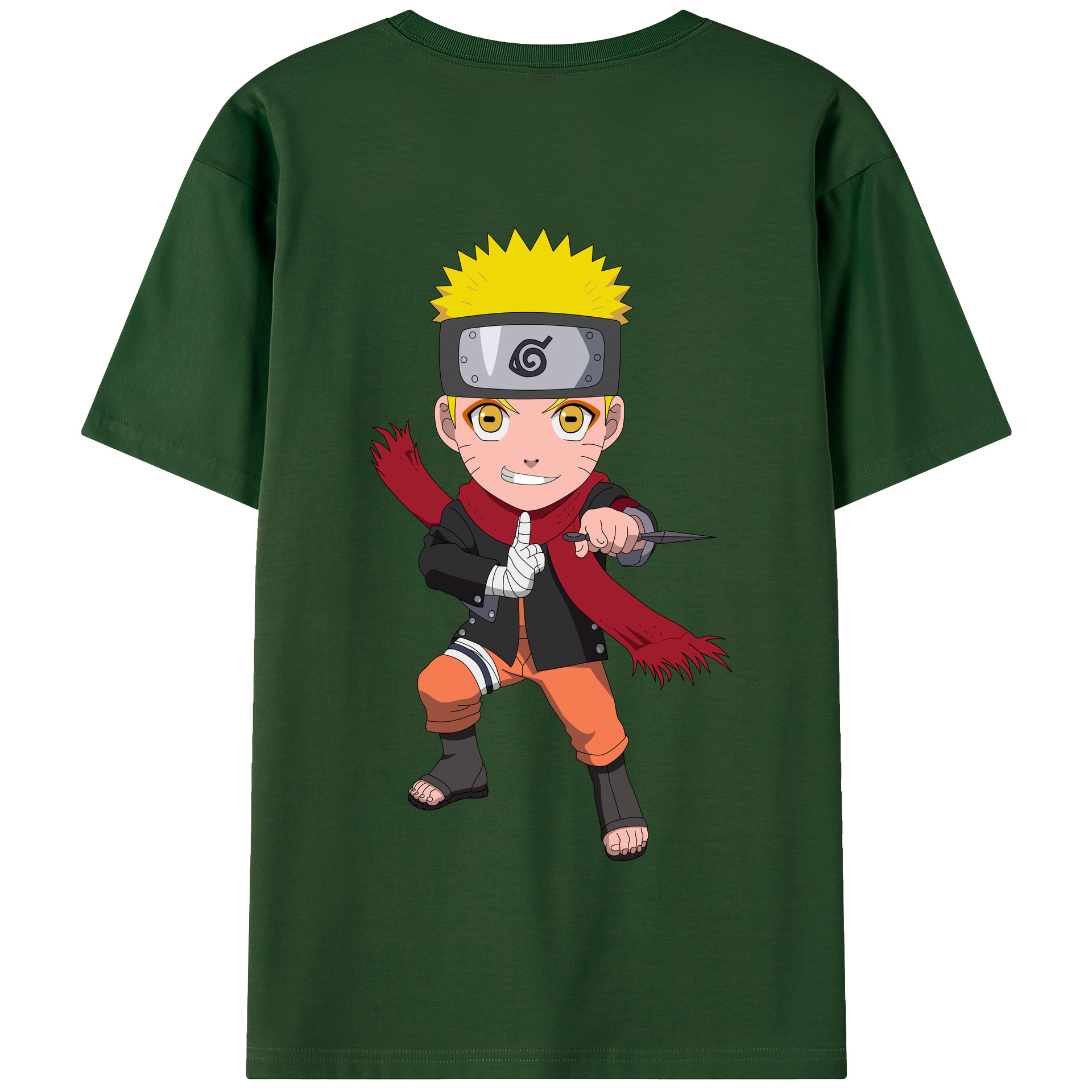 （画像用） NARUTO -ナルト- うずまき ナルト Uzumaki Naruto 綿100％半袖Tシャツ（背面プリント）